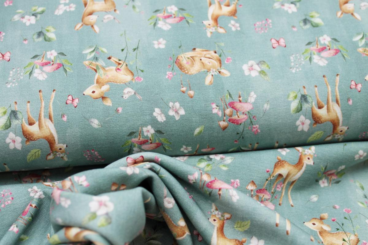 French Terry  "Rehe" mint - FvJ